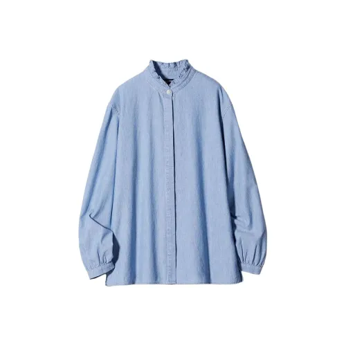 Ines De La Fressange X UNIQLO X Ines De La Fressange Shirts Women's Blue