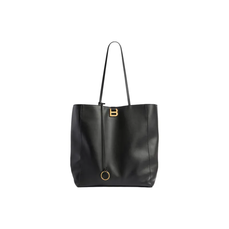 Balenciaga Hourglass Cow Leather Tote Bag, Shopping Bag, Handbag, Shoulder Bag Women's Black-0