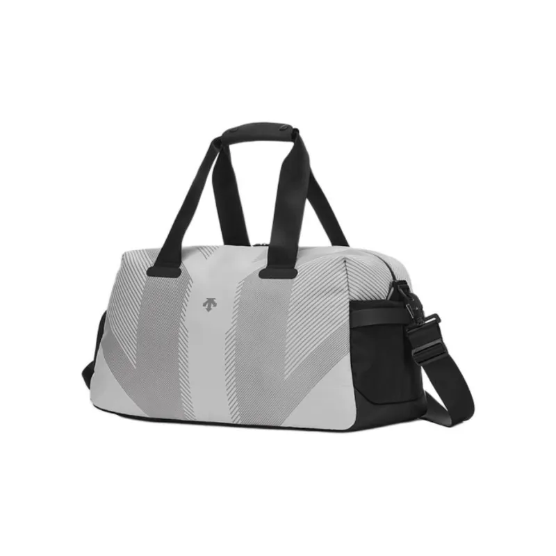 DESCENTE TRAINING Jacquard Fabric Gym Bag, One Shoulder Handbag Men's Gray-1