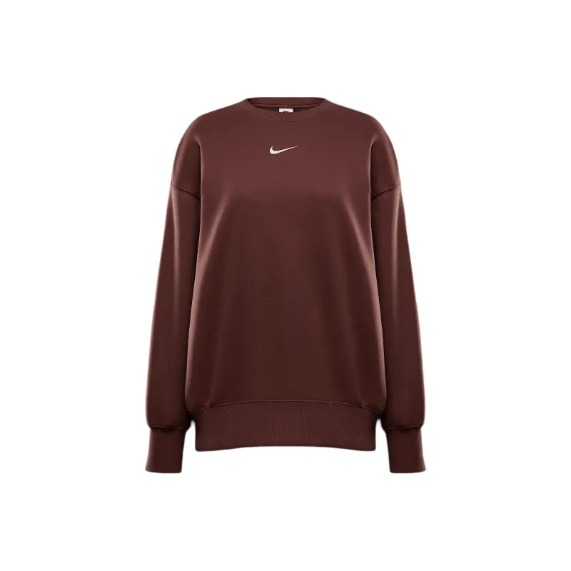 Nike Sportswear Phoenix FleeceSwoosh FW24 Sweatshirt Women's Red Brown-0