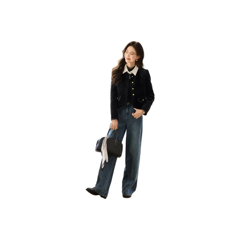 Mo Han Yi Mei Jackets Coats Women's Black-0