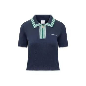 CASABLANCA Knit Tennis Polo Shirt
