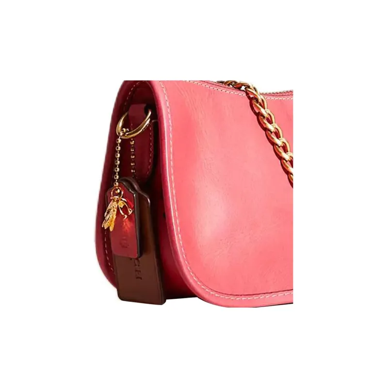 COACH Swinger Leather Handbag Shoulder Bag Women's Pink-3
