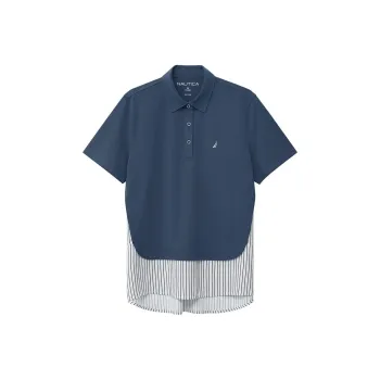 NAUTICA Polo Shirt Women's Light Navy Blue