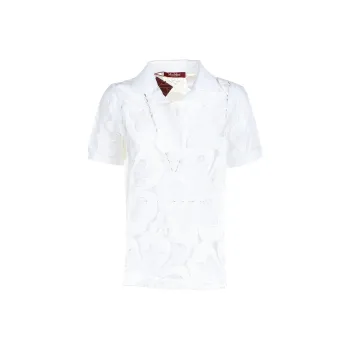 MaxMara Studio Floral Patterned Lace Detailed Top