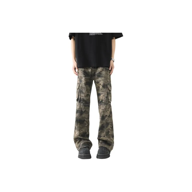 FAWENXIANGZI Jeans Men's Camouflage-0
