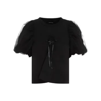 SIMONE ROCHA Ruched Cotton T-shirt