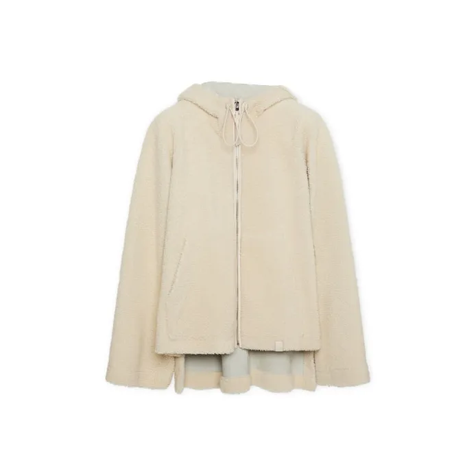 LOEWE Hooded Shearling Jacket 'Cream/Blue/Purple'-0