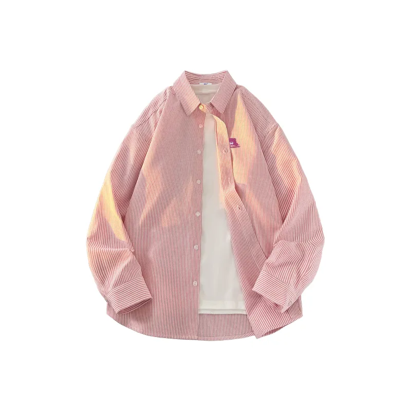 Warrior Shirt Unisex Pink White Stripes-0