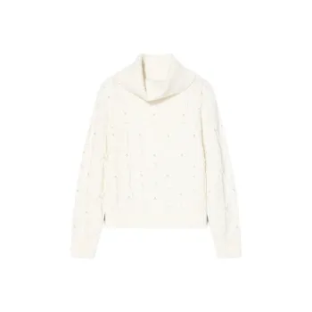 YINER GoodLand Knitwear Women's Ecru