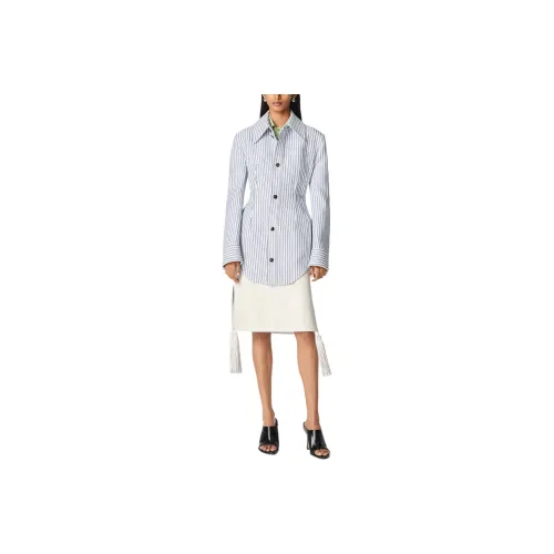 Bottega Veneta Structured Stripe Jacket 'Chalk/Admiral/Navy'