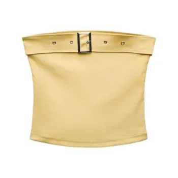 ZARA Strapless Top Women's Yellow