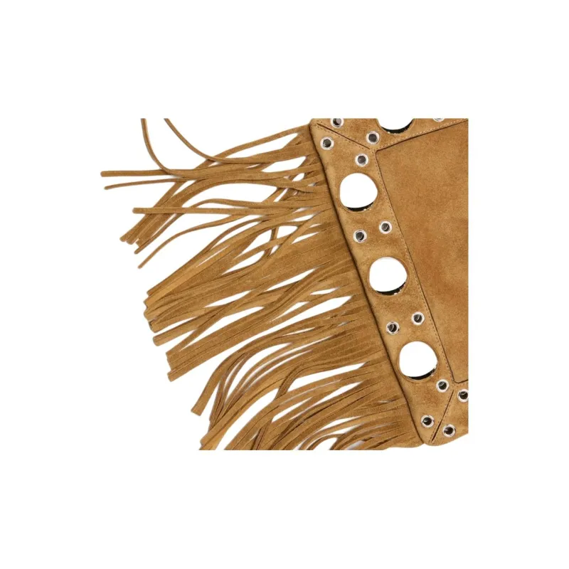 Valentino Nellcôte Fringed Edge Shoulder Bag-4