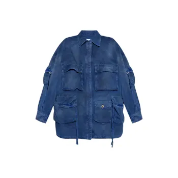 The Attico Fern Washed Short Coat
