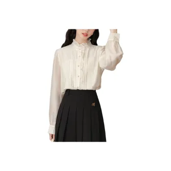 Wbwq Shirt Women's Apricot White