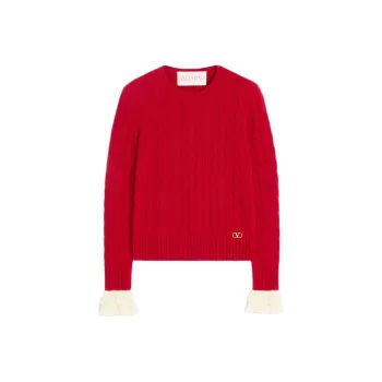 Valentino FW24 Cashmere Sweater Women's Red