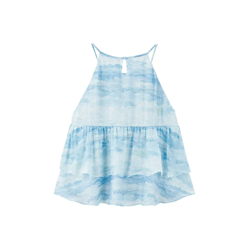 LEDIN Chiffon Shirt Women's Melt Ice Blue-1
