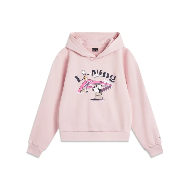 LiNing Sports Life Collection Sweatshirt Women's Light Crimson Pink-0