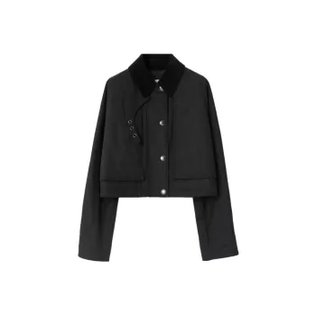Burberry Corduroy-collar Cropped Jacket