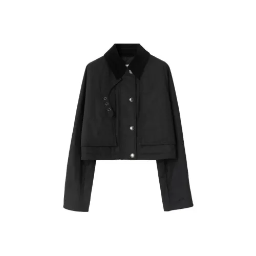 Burberry Corduroy-collar Cropped Jacket