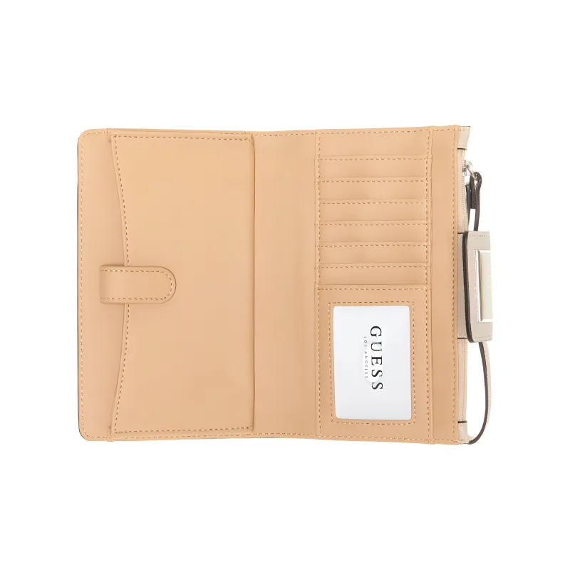 GUESS Artificial Leather Cell Phone Pouch Storage Bag Women's Beige & Multicolor-2
