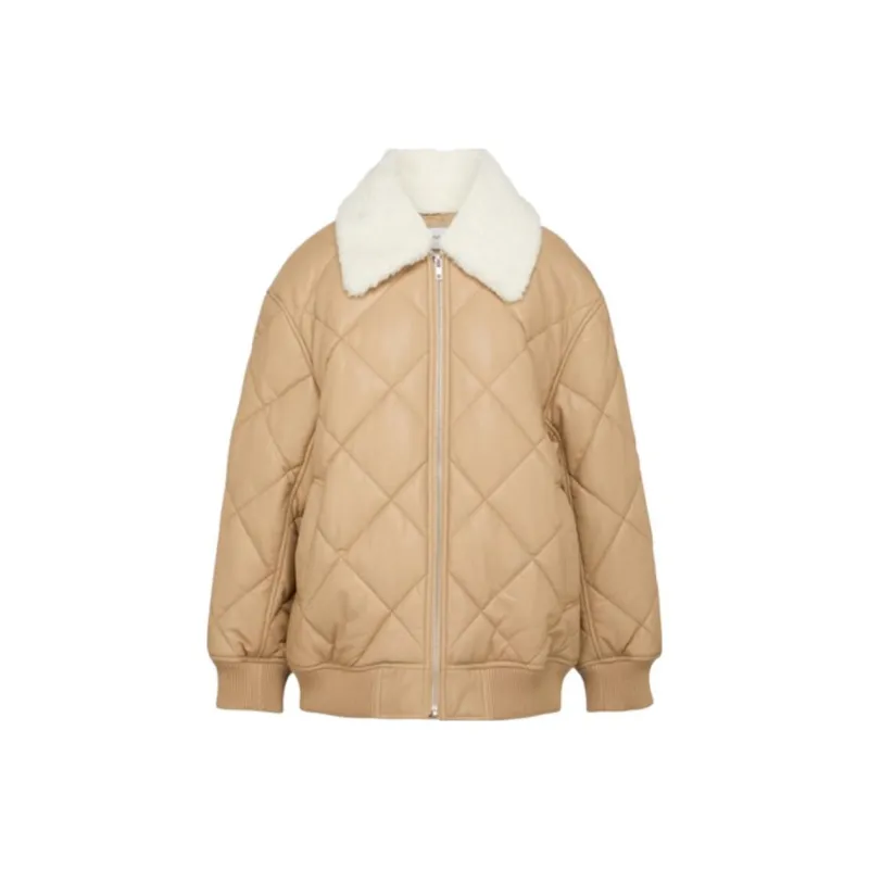 STAND STUDIO Diamond quilted Faux leather Jacket-0