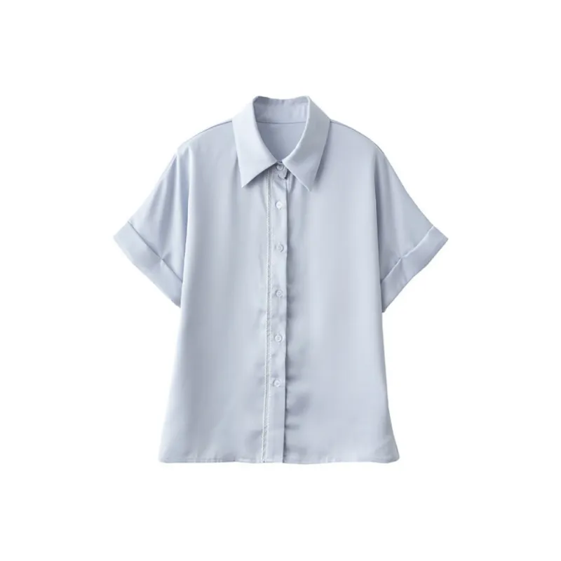Huagaa Shirts Women's Haze Blue-0