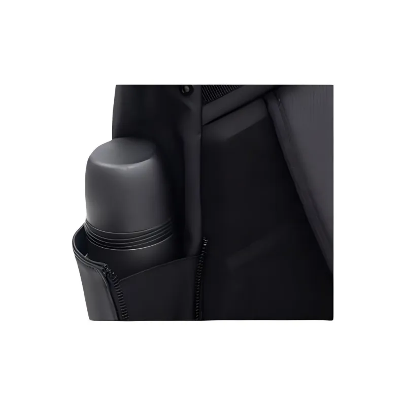 LEVEL8 Polyurethane Backpack Medium Size Men's Black-4