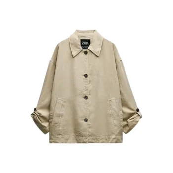 ZARA Jackets Coats Women's Light Khaki