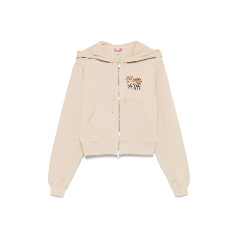 KENZO Happy Tiger Cropped Hoodie-0