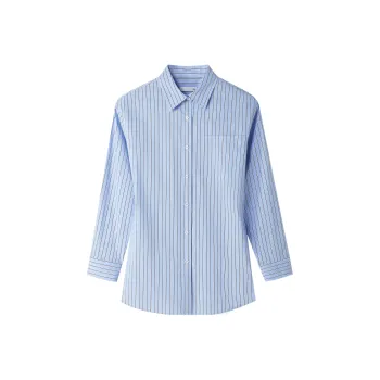HLA Shirts Women's Light Blue Stripes Y9