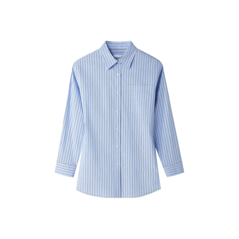 HLA Shirts Women's Light Blue Stripes Y9-0