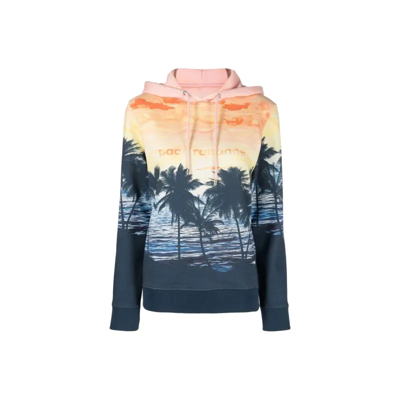 Paco Rabanne Sunset print Logo Hoodie-0