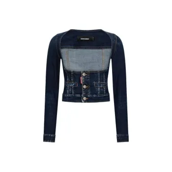 DSQUARED2 Square neck Denim Jacket