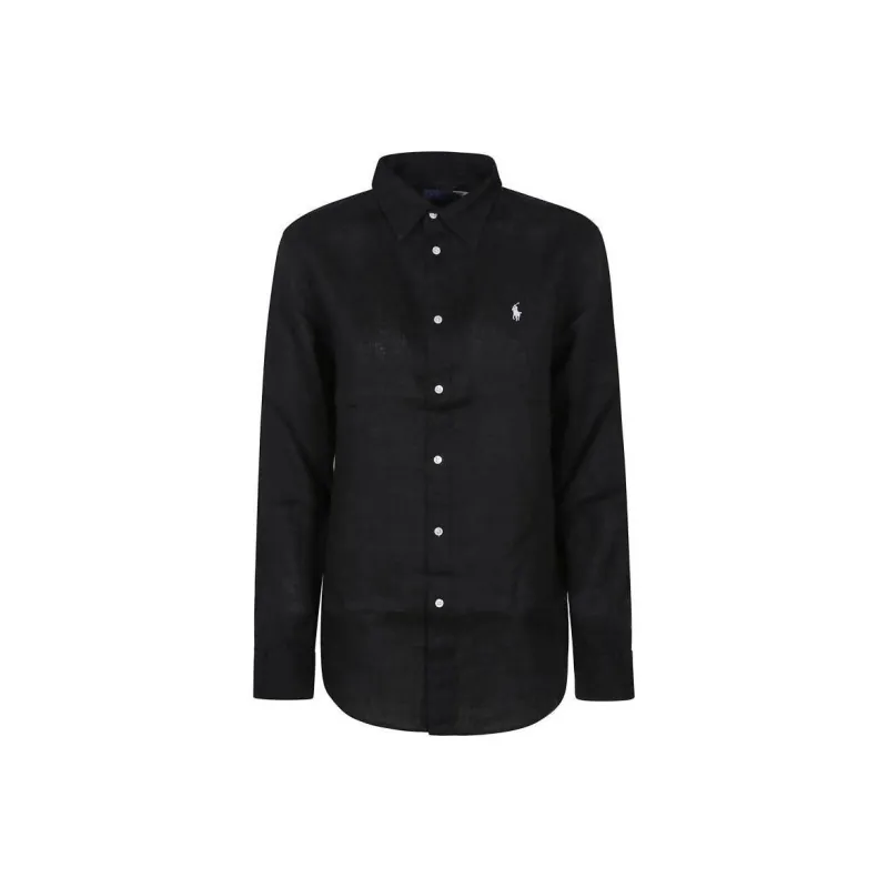 Polo Ralph Lauren Logo Embroidered Curved Hem Polo Shirt-0