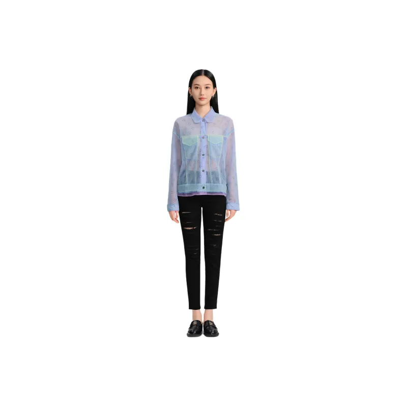 Blood Glitter Jackets Coats Women's Multicolor-0