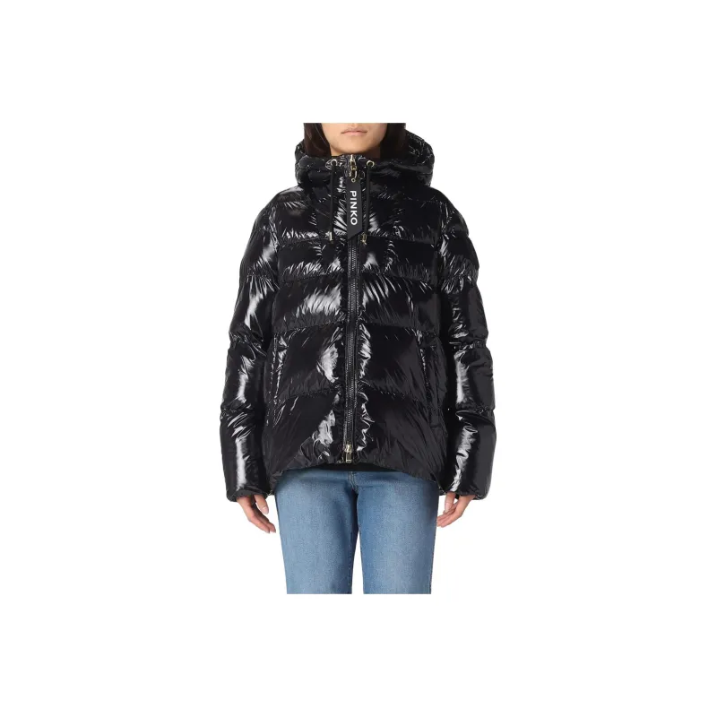 PINKO High Shine Hooded Puffer Jacket-0