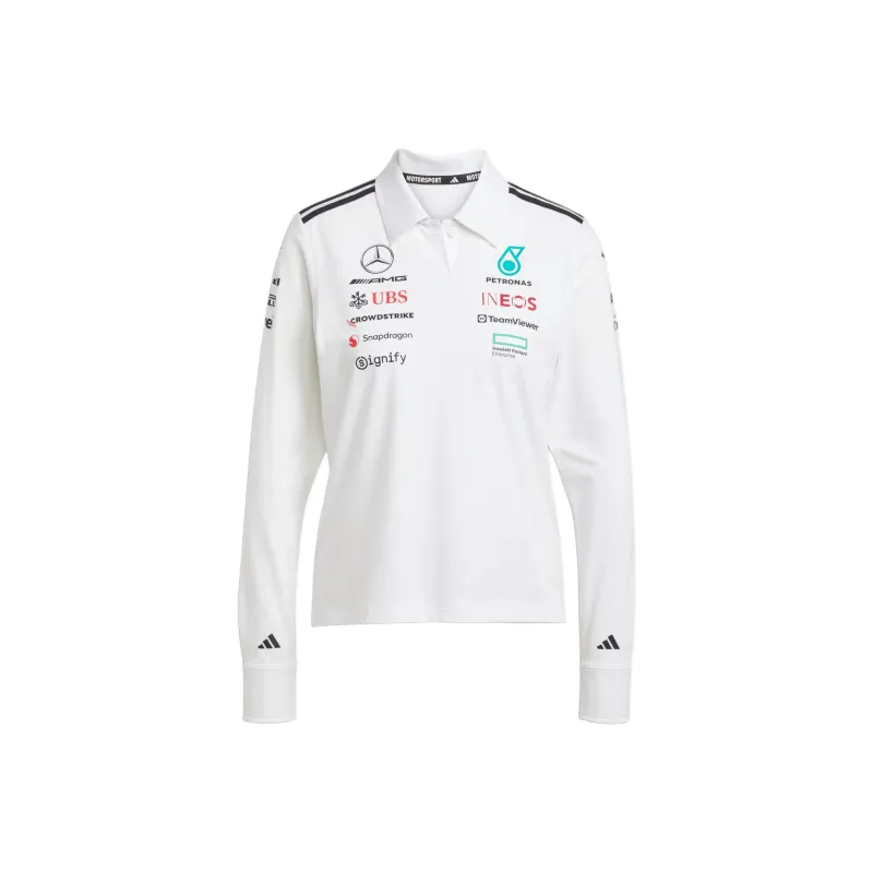 Adidas x MERCEDES AMG PETRONAS F1 SS25 Polo Shirt Women's White-0