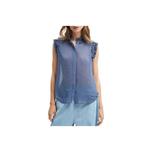 7 FOR ALL MANKIND Shirt Women's Denim Blue