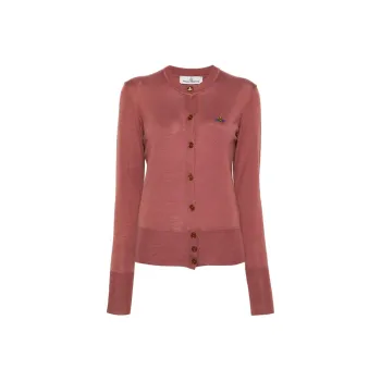 Vivienne Westwood Logo Embroidered Knitted Cardigan
