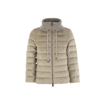 HERNO Zip-Up Straight Hem Corduroy Jacket