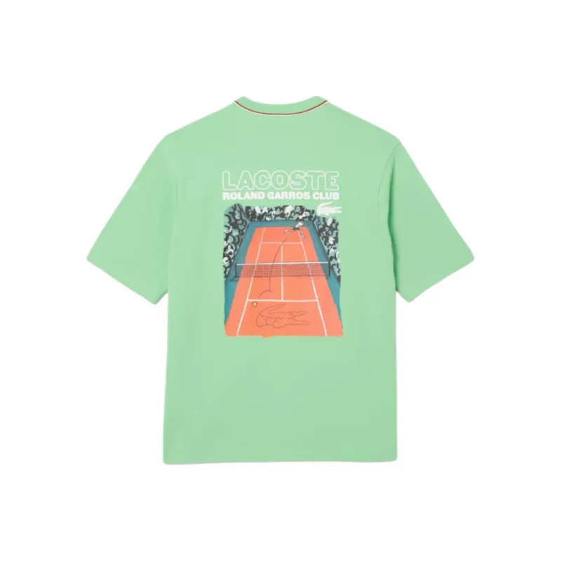 LACOSTE Logo print Cotton T shirt-5