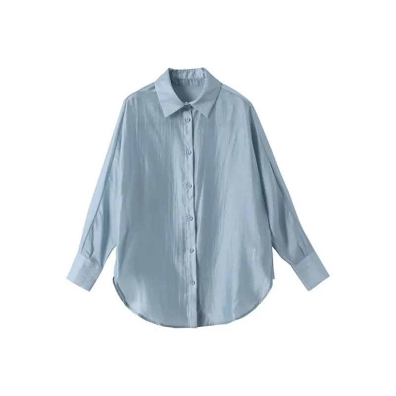 Huagaa Shirt Women's Light Blue-0