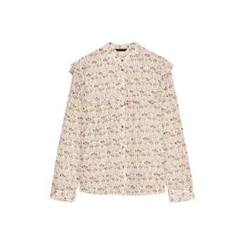 ZARA Shirt Women's Brown Yellow