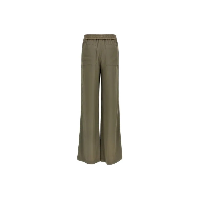 AMIPARIS Paris Logo Detailed Drawstring Palazzo Pants-1