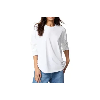 UNIQLO Drop Shoulder Sleeve T Shirt Women's White