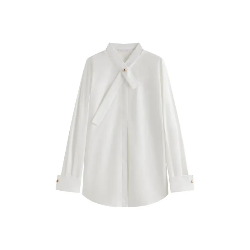 FANSILANEN 100% Cotton Loose Fit Long Sleeved Shirt Women's-1