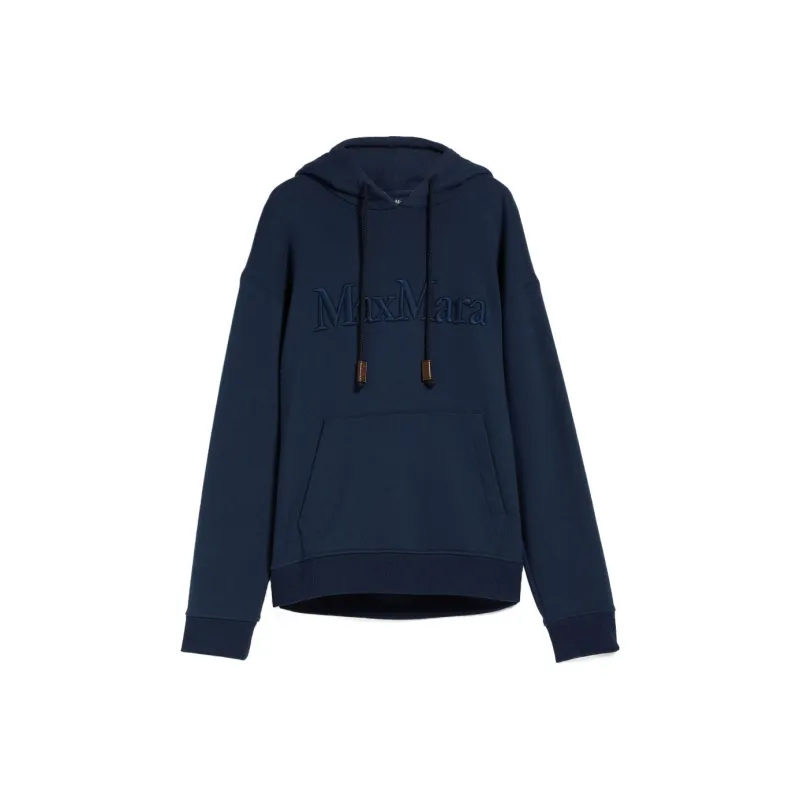 MaxMara Logo Embroidered Drawstring Hoodie-0