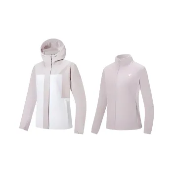 XTEP Variety Training Collection Jackets & Coats Women's Pearl White/Sago Purple