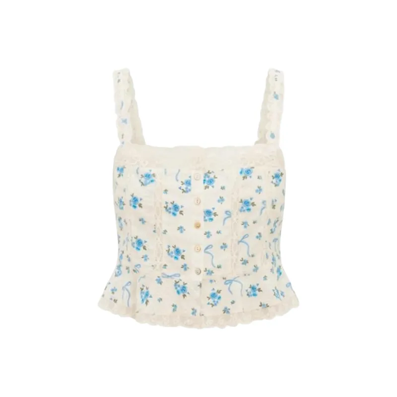 LOVESHACKFANCY Camisole Women's Blue-0